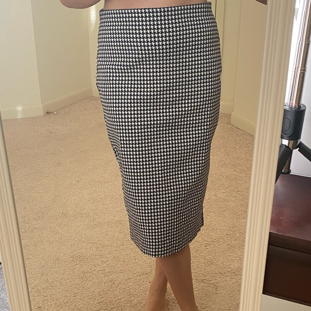 Black and White Midi Skirt